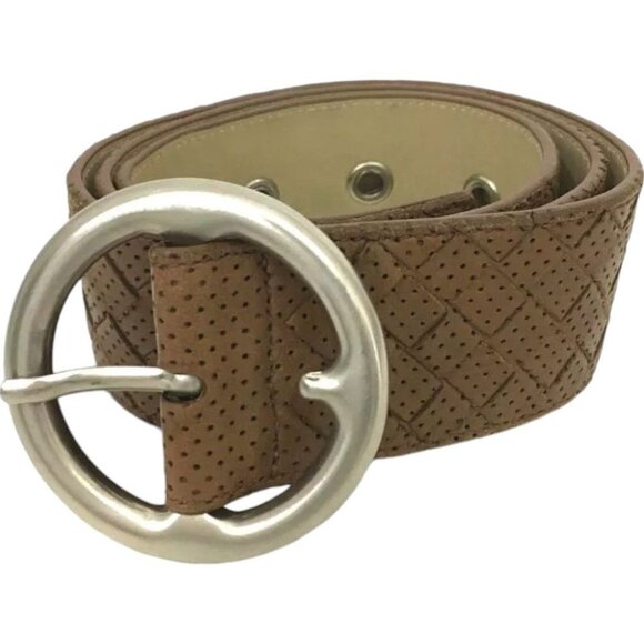 687180AR (S2) Bottega Veneta Belt Intrecciato 75m Brown Leather main image 8
